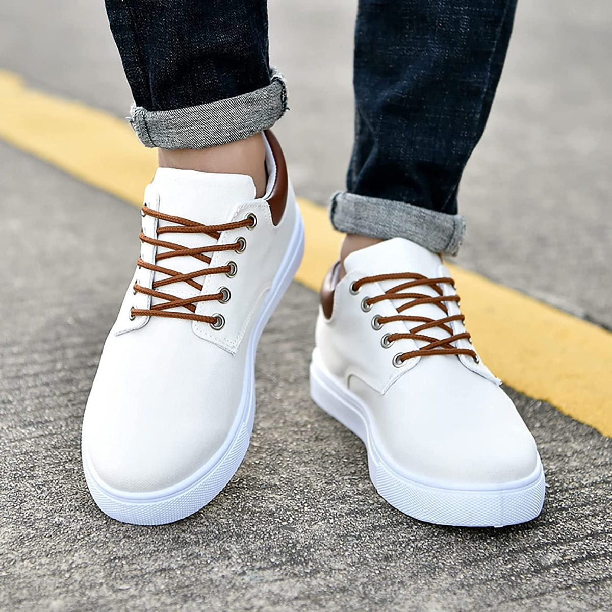 Magnus - Men’s Sneakers with a Crisp White Sole