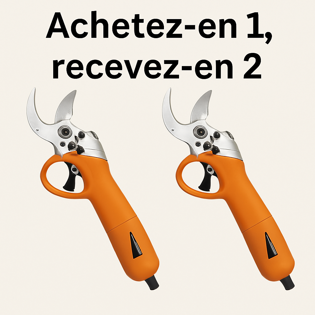 TurboCut - Cisailles de Jardin Électriques Sans Fil - Achetez 1, recevez-en 2