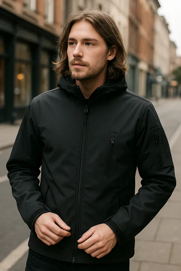 Wasserdichte Herrenjacke mit Kapuze