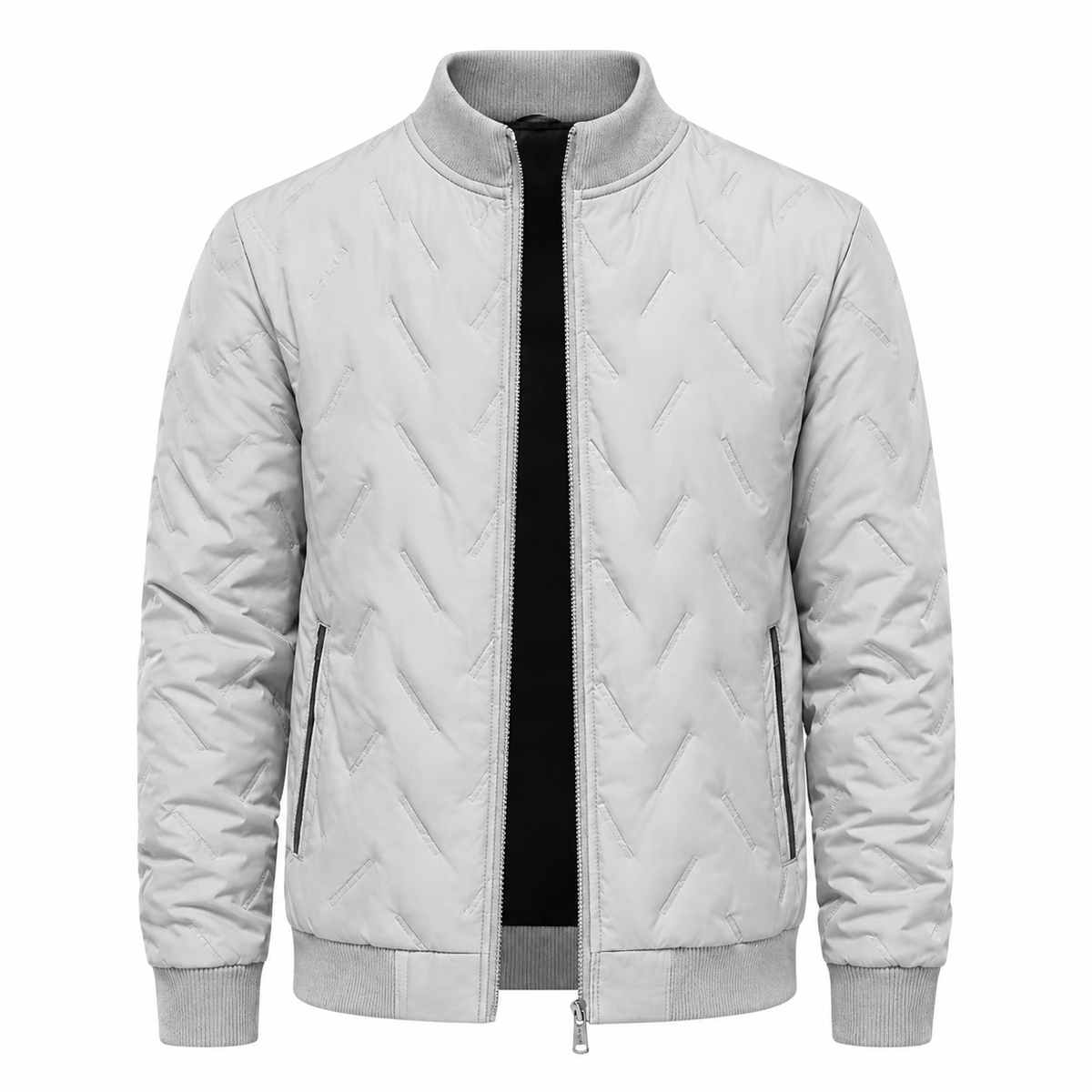 Men's winter jacket with fleece lining and padding – Warm