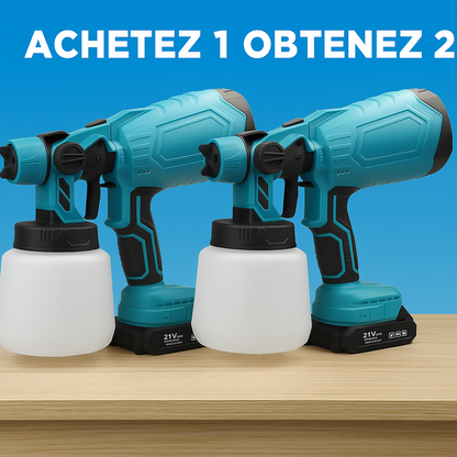 Pulvérisateur de peinture sans fil haute pression avec batterie - Achetez-en 1, obtenez-en 2