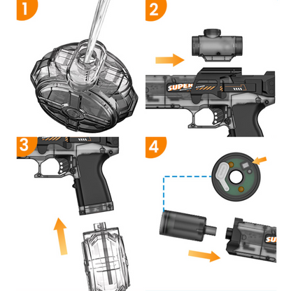 Pistolet à eau électrique - Achetez-en 1 et recevez-en 2
