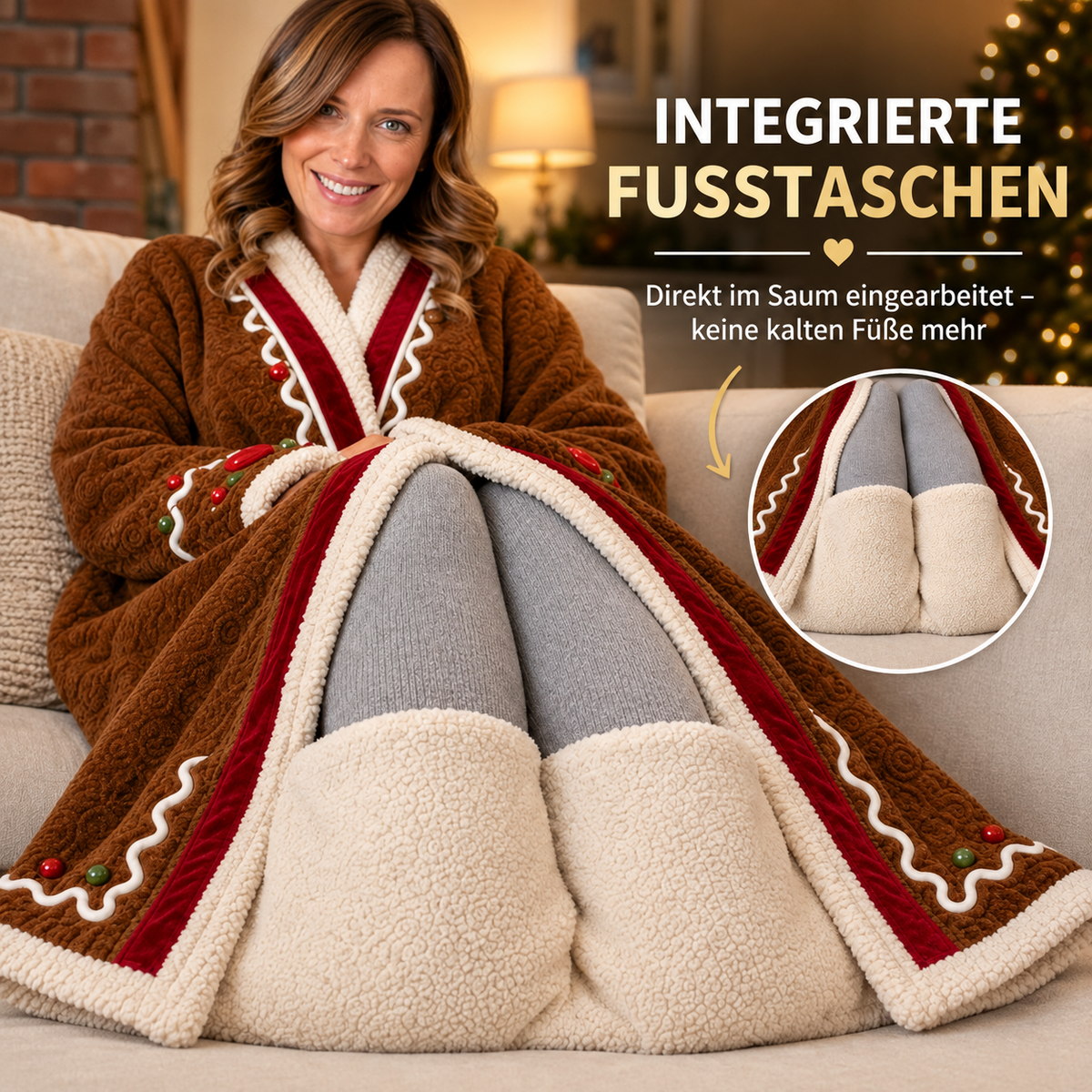 Lebkuchen-Kuschelmantel