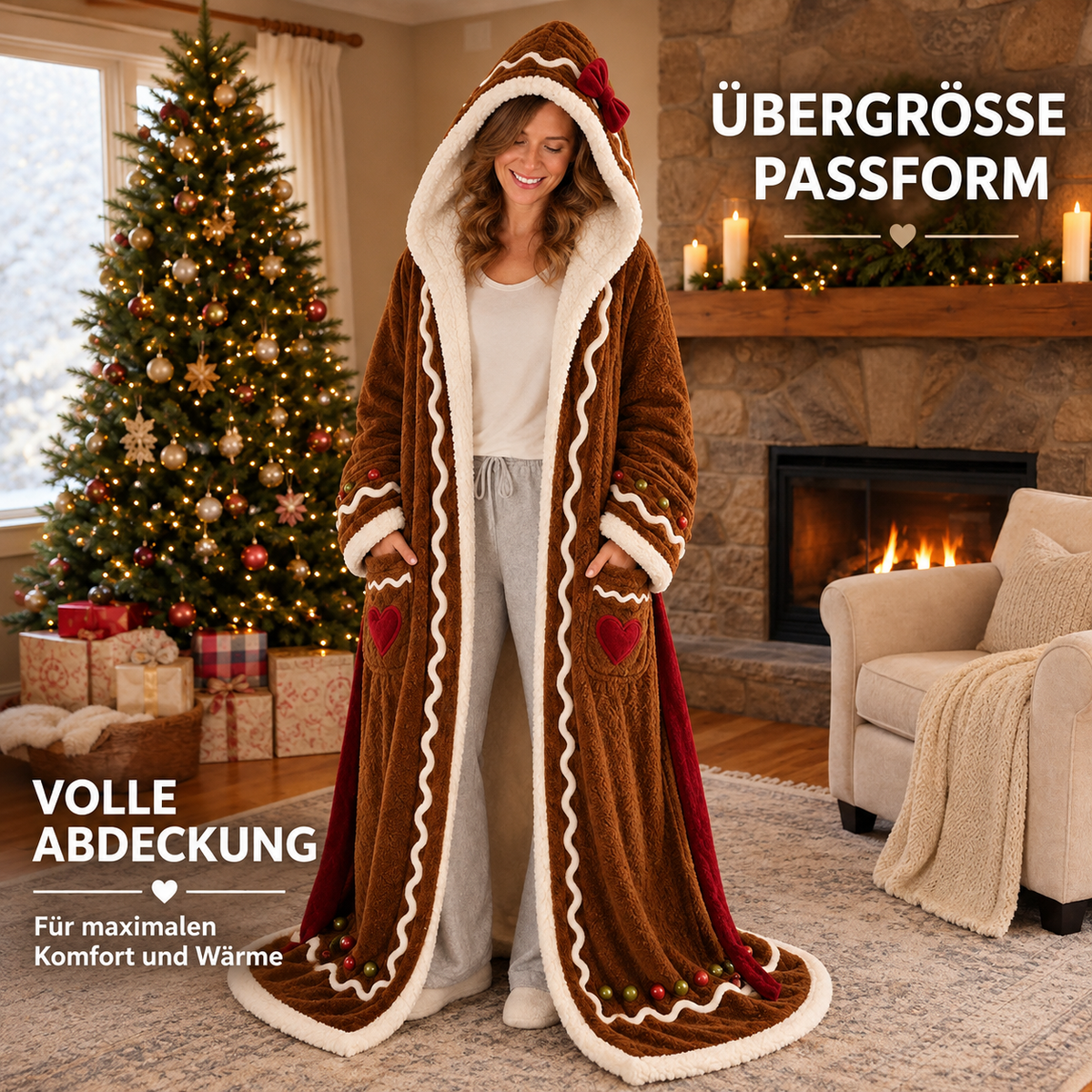 Lebkuchen-Kuschelmantel