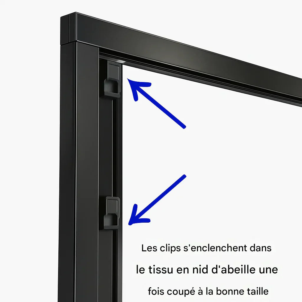 Panneau occultant avec cadre dissimulé