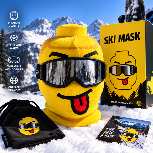 Skimaske mit gelbem Gesicht
