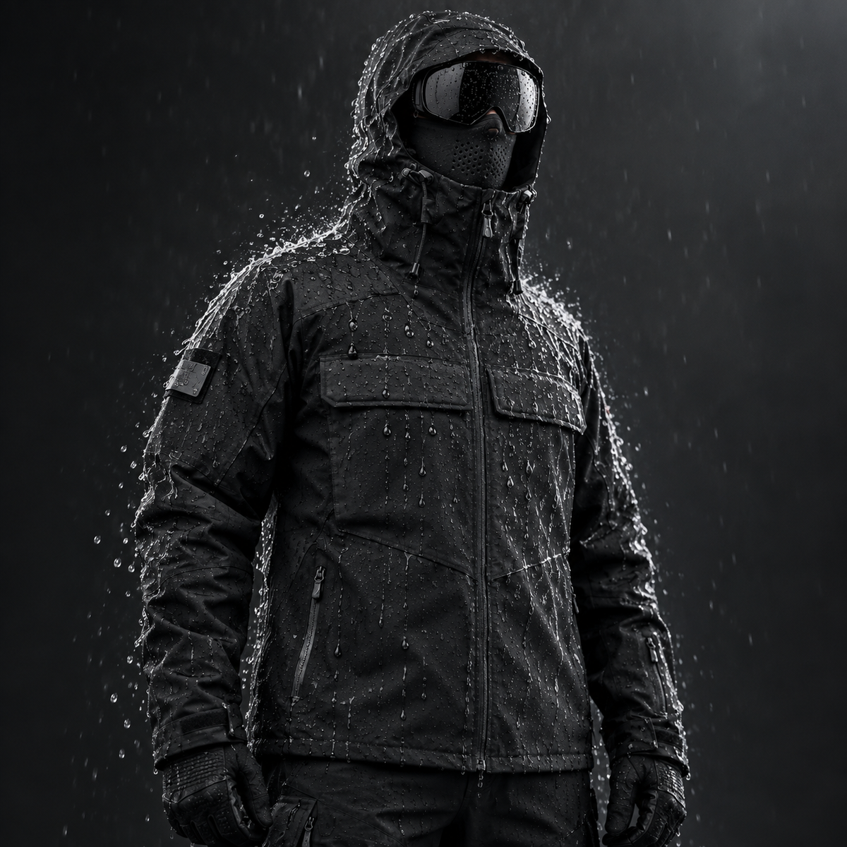 Wasserdichte Alpinjacke Gen 2 – Schwarz