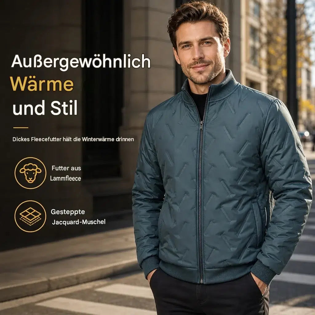 Men's winter jacket with fleece lining and padding – Warm