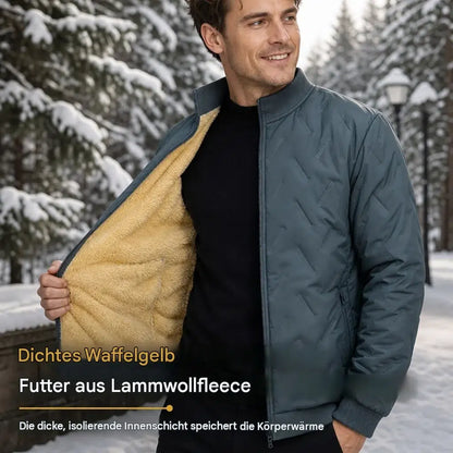 Men's winter jacket with fleece lining and padding – Warm