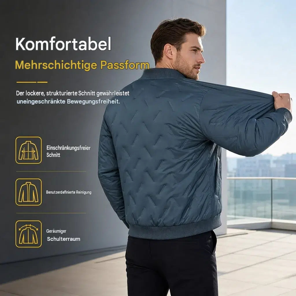 Men's winter jacket with fleece lining and padding – Warm