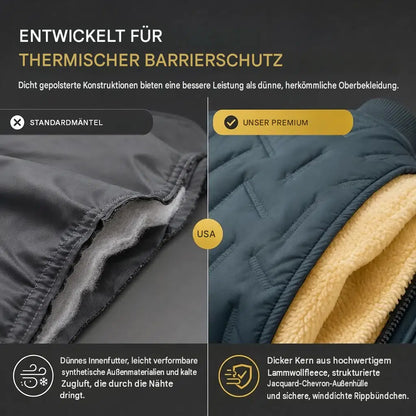 Men's winter jacket with fleece lining and padding – Warm